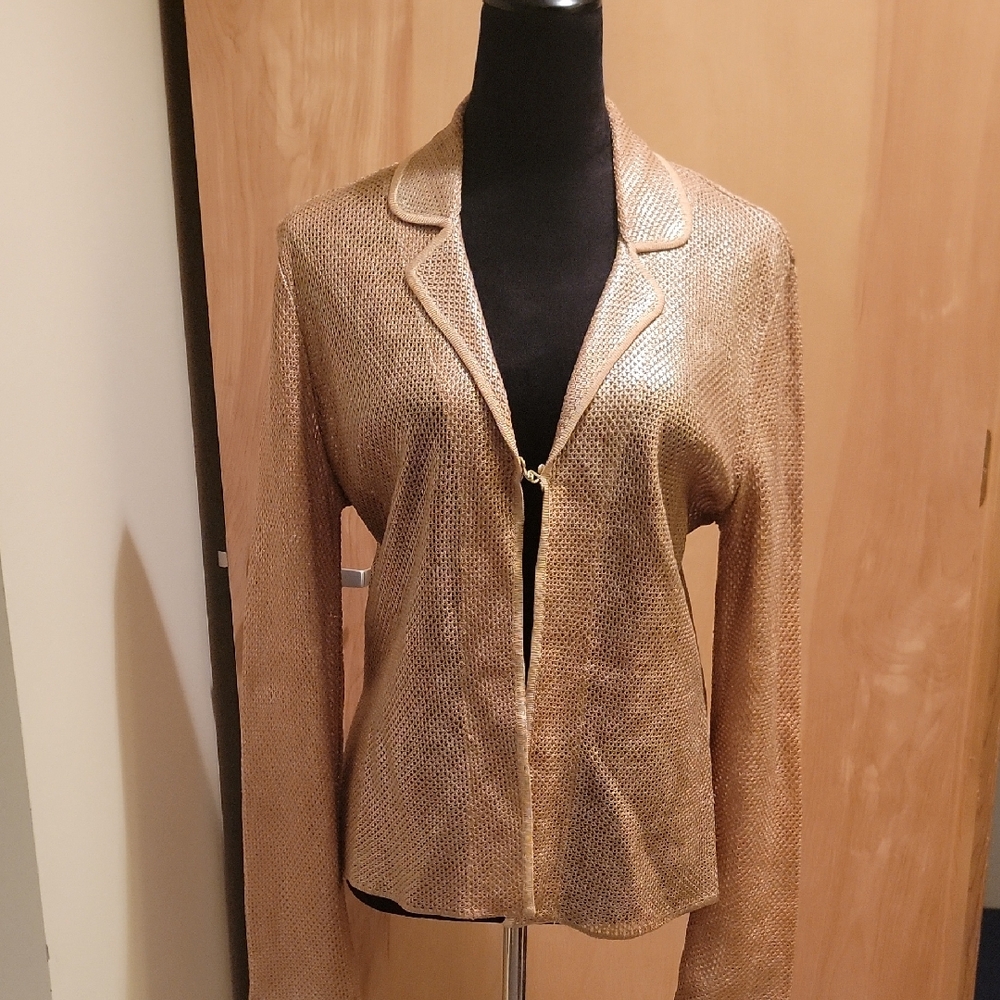 Alberto Makali  Gold Textured Blazer